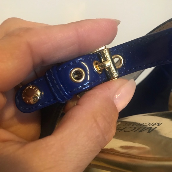 💯% Authentic Michael Kors Blue Slingback Sandals - Picture 8 of 14